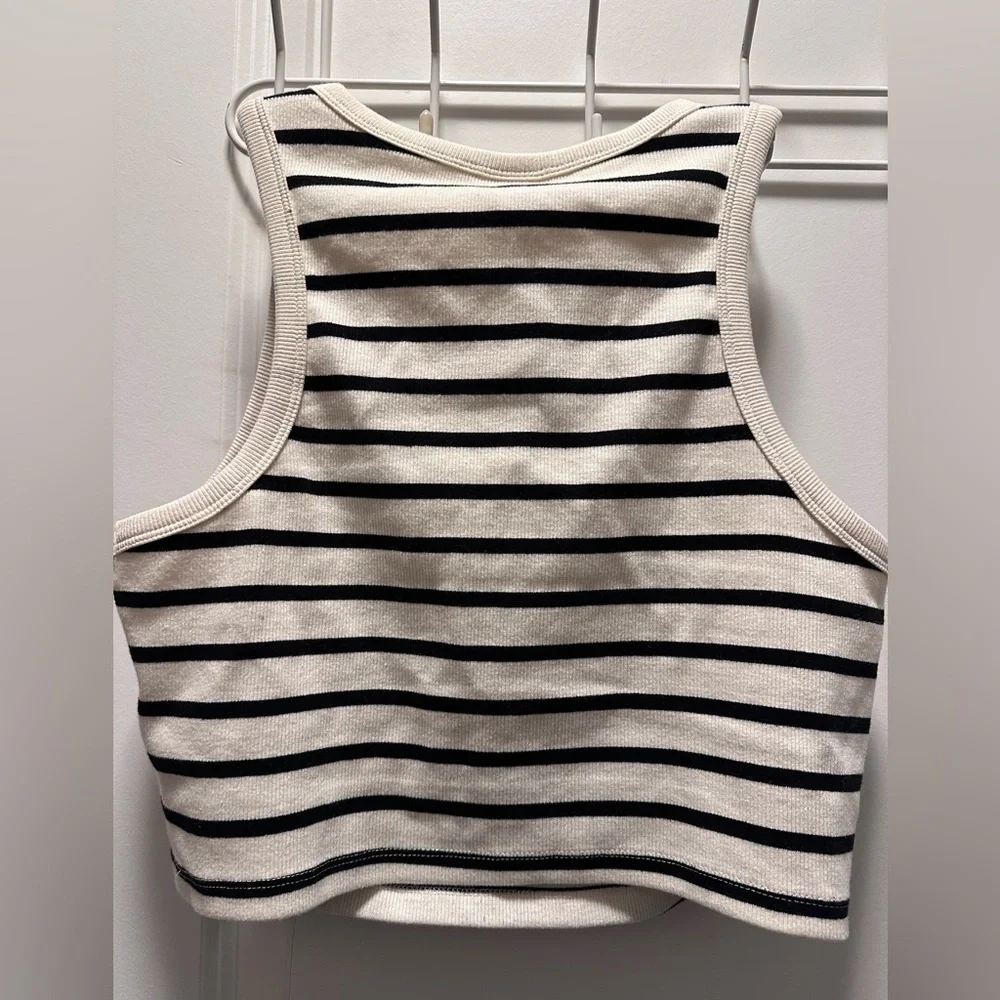 Crop striped tank top - Picture 6 of 7